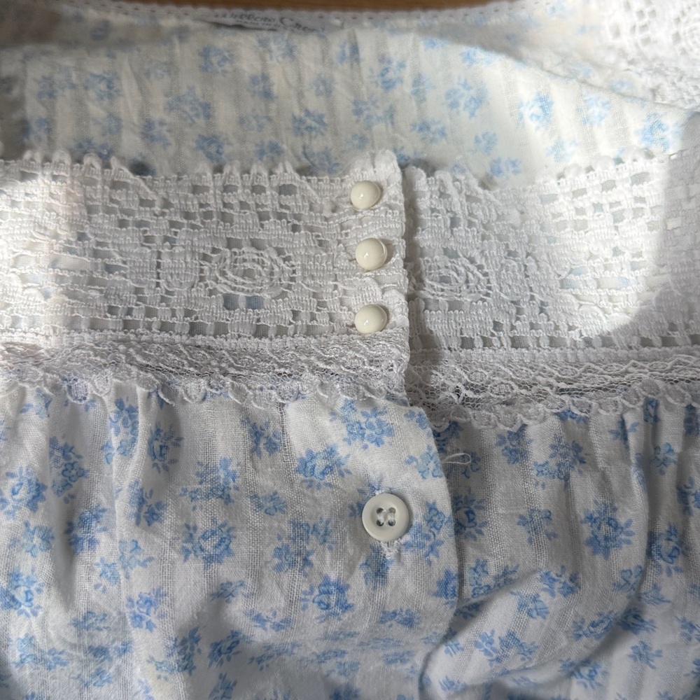 VTG Willow Creek Nightgown & Robe Set Peignoir Floral Lace Prairie style LARGE - Picture 13 of 14